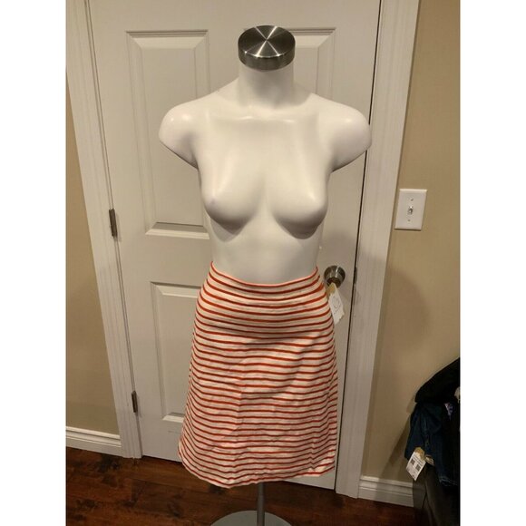 J. Crew Red & White Striped "The No. 2 Pencil Skirt", Size 4 - Picture 1 of 6